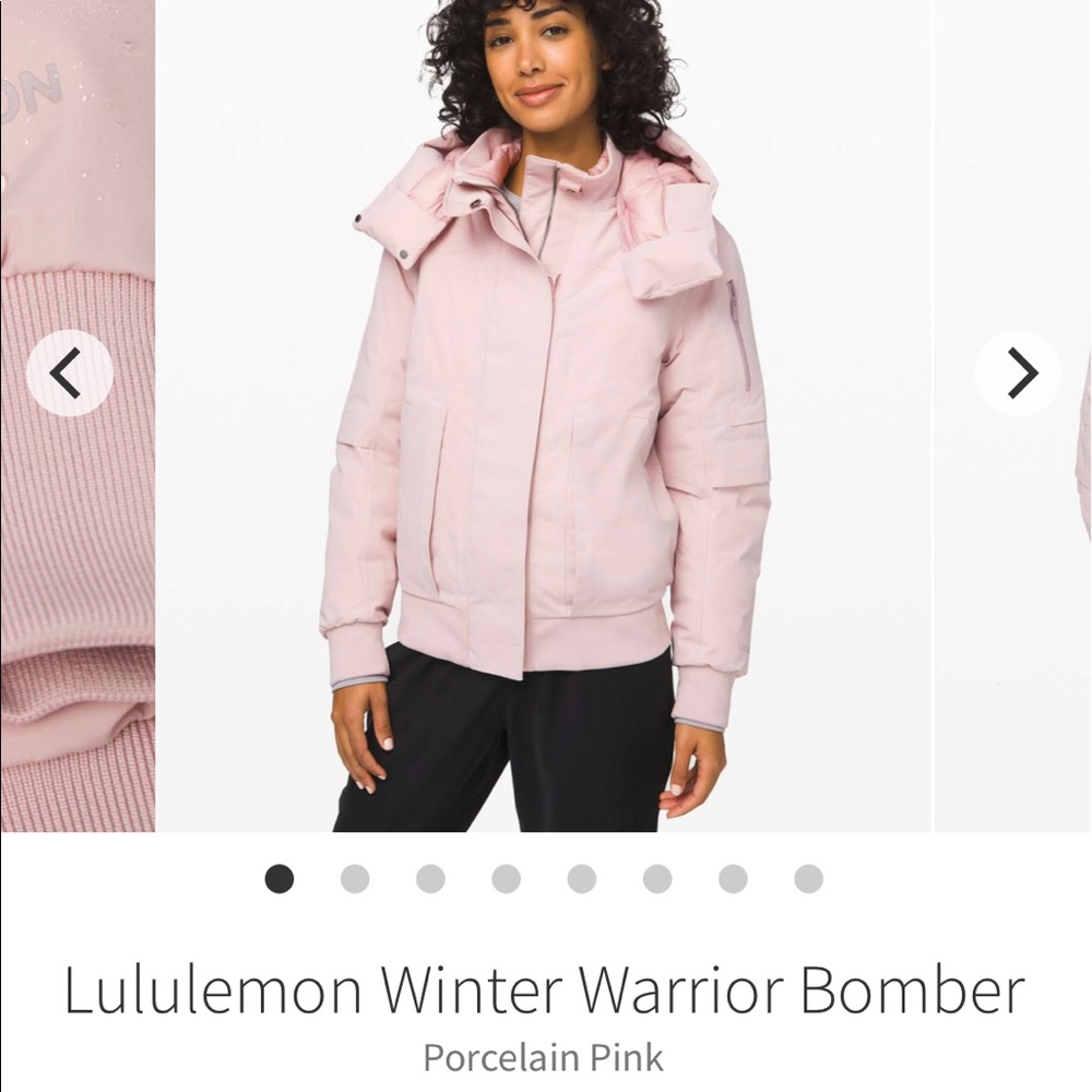 Lululemon Athletica Porcelain Pink Bomber Jacket
